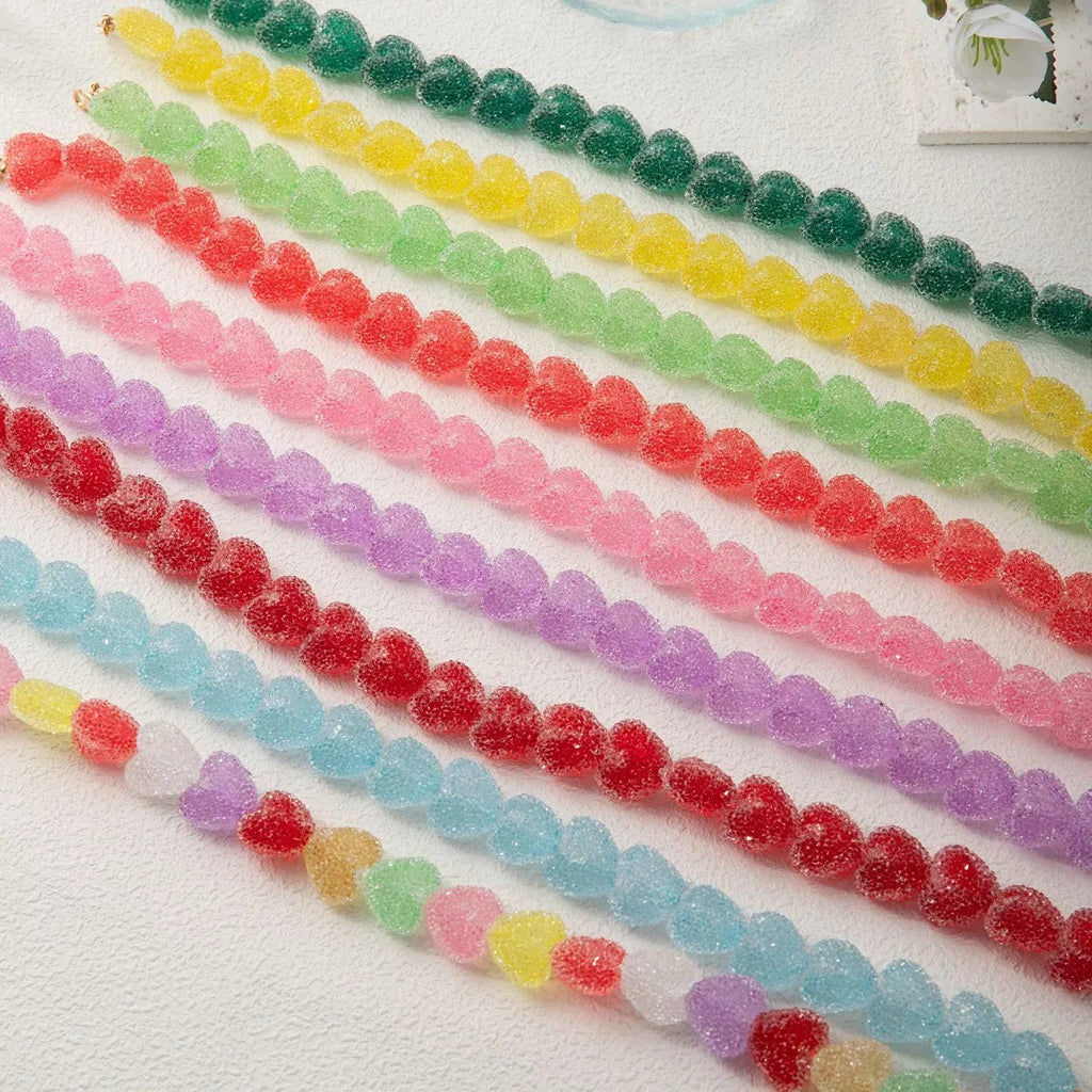 Colorful Resin Heart Necklace