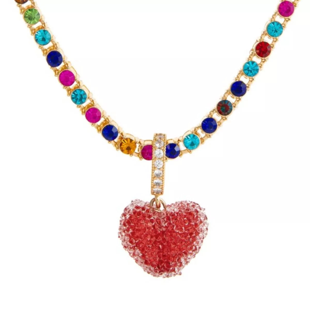 Colorful Resin Heart Necklace