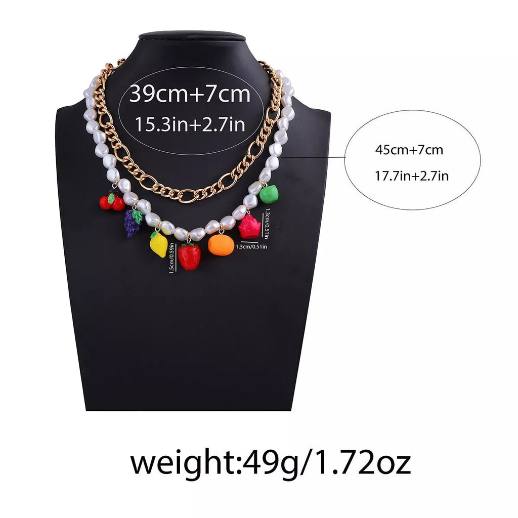 Colorful Charm Double Layered Necklace