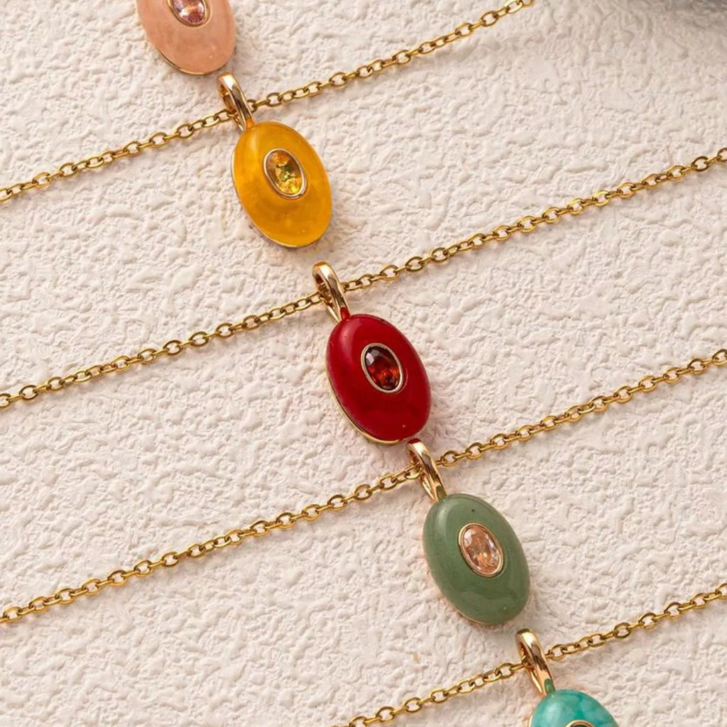 Natural Stone Pendant Necklace