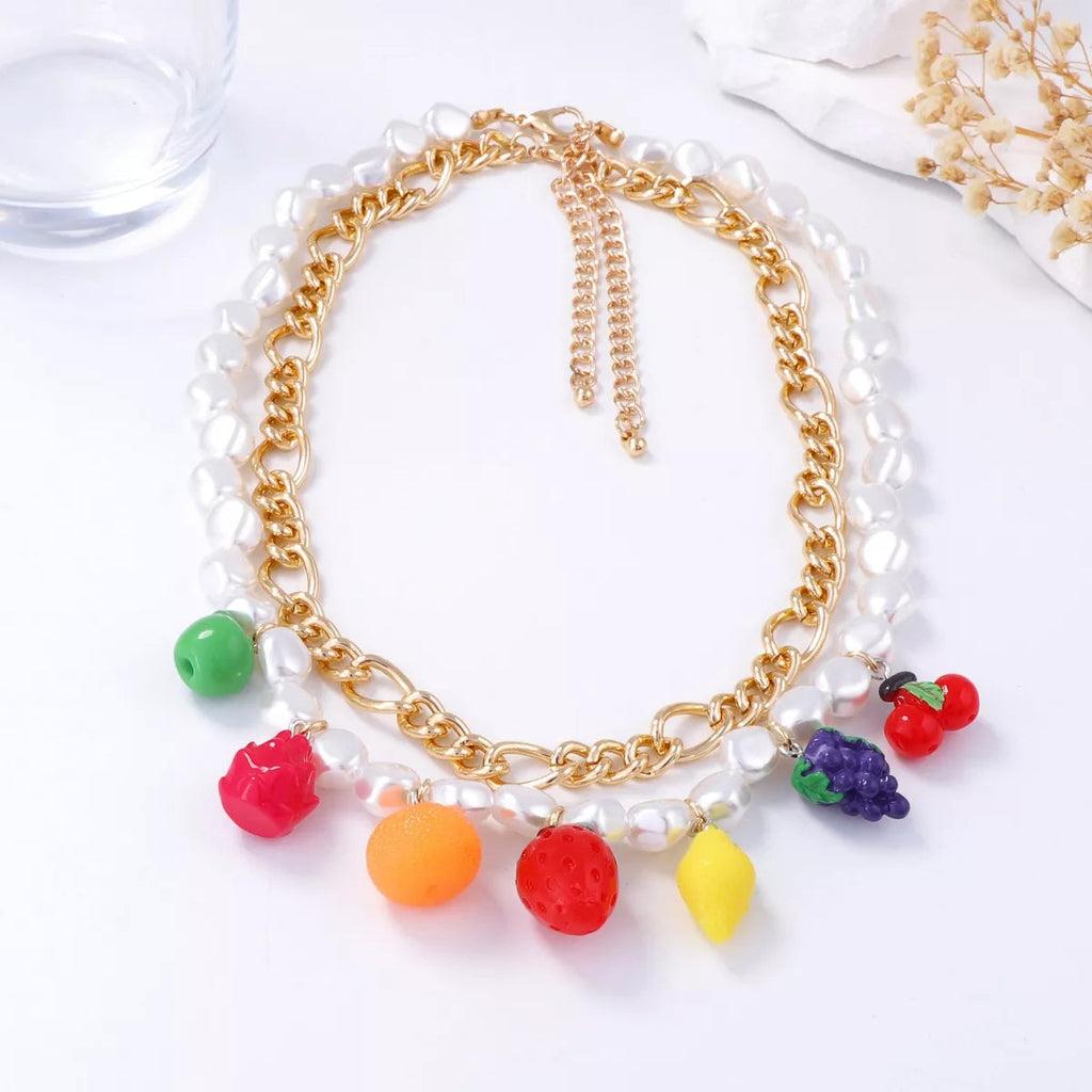 Colorful Charm Double Layered Necklace