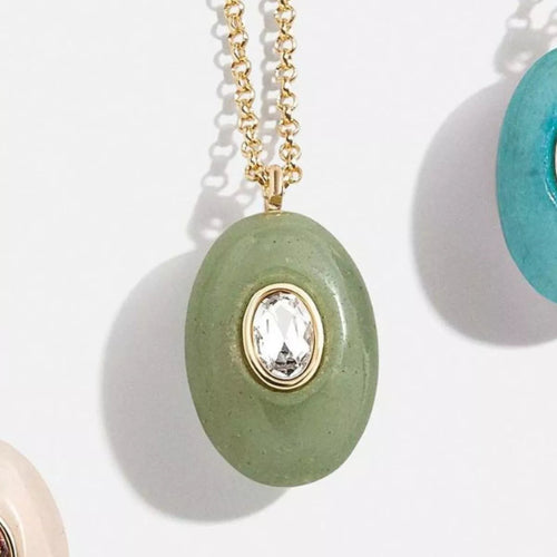 Natural Stone Pendant Necklace