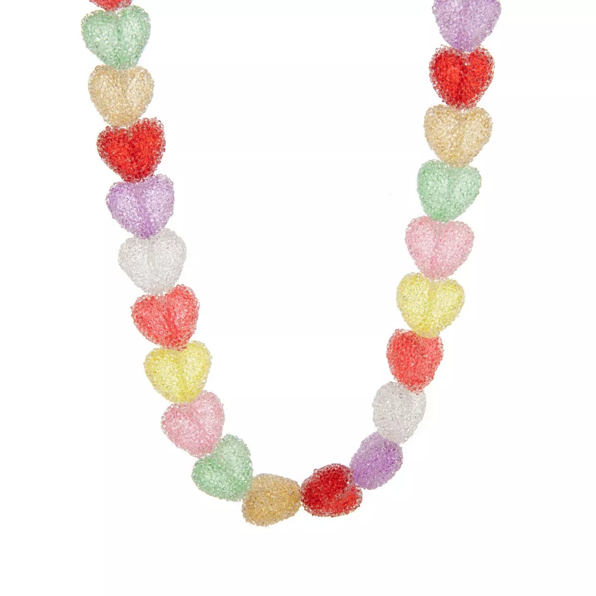 Colorful Resin Heart Necklace