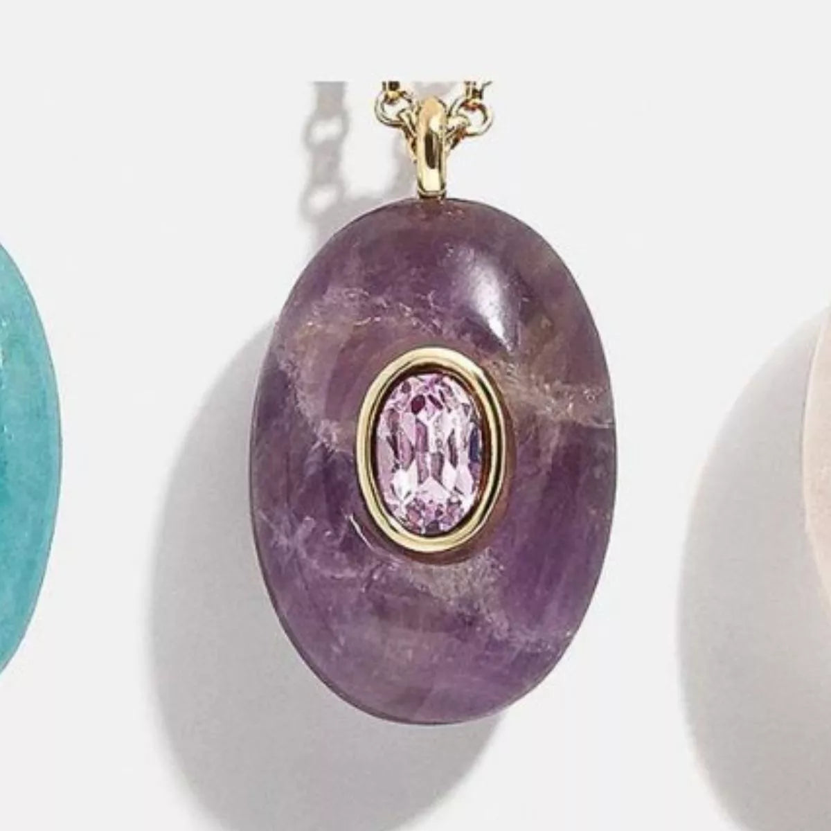 Natural Stone Pendant Necklace