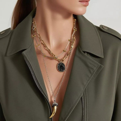 3 Piece Chain Pendant Necklace