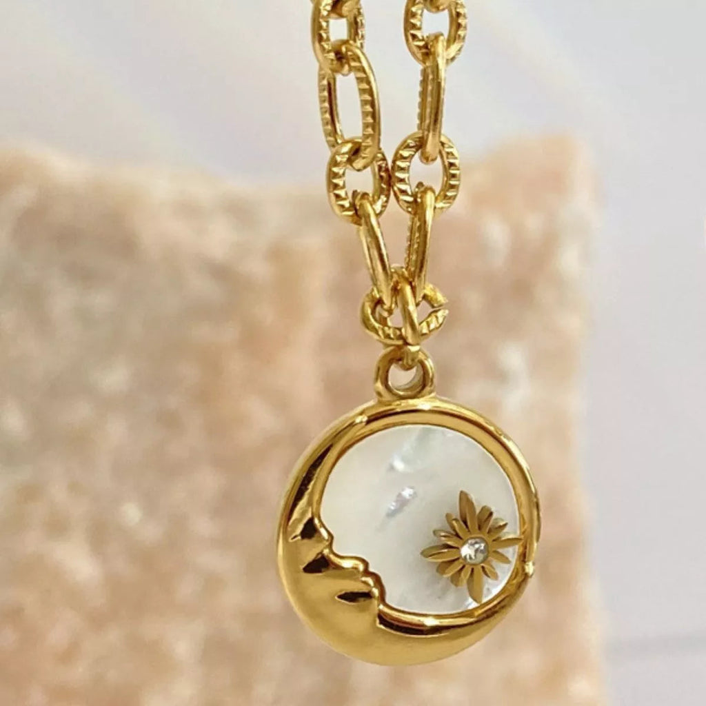 18K Gold-Plated Titanium Steel Pendant Necklace