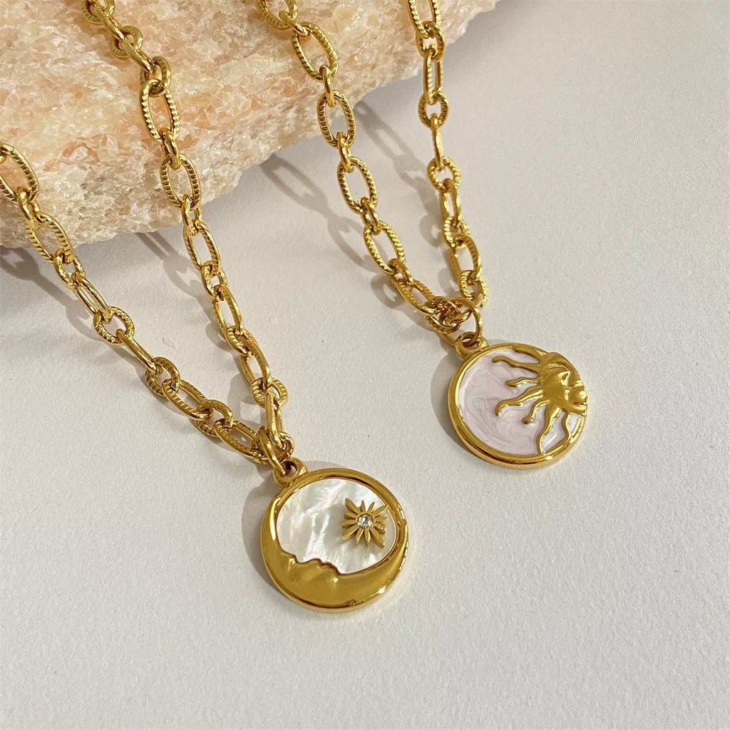 18K Gold-Plated Titanium Steel Pendant Necklace