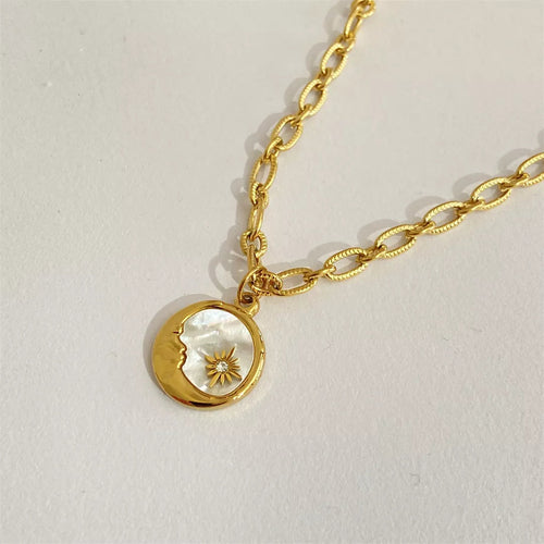 18K Gold-Plated Titanium Steel Pendant Necklace