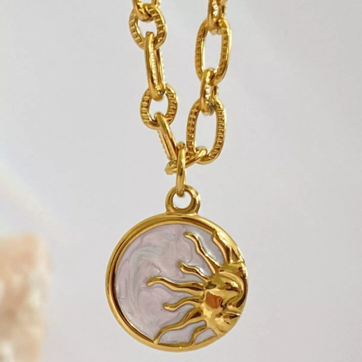 18K Gold-Plated Titanium Steel Pendant Necklace