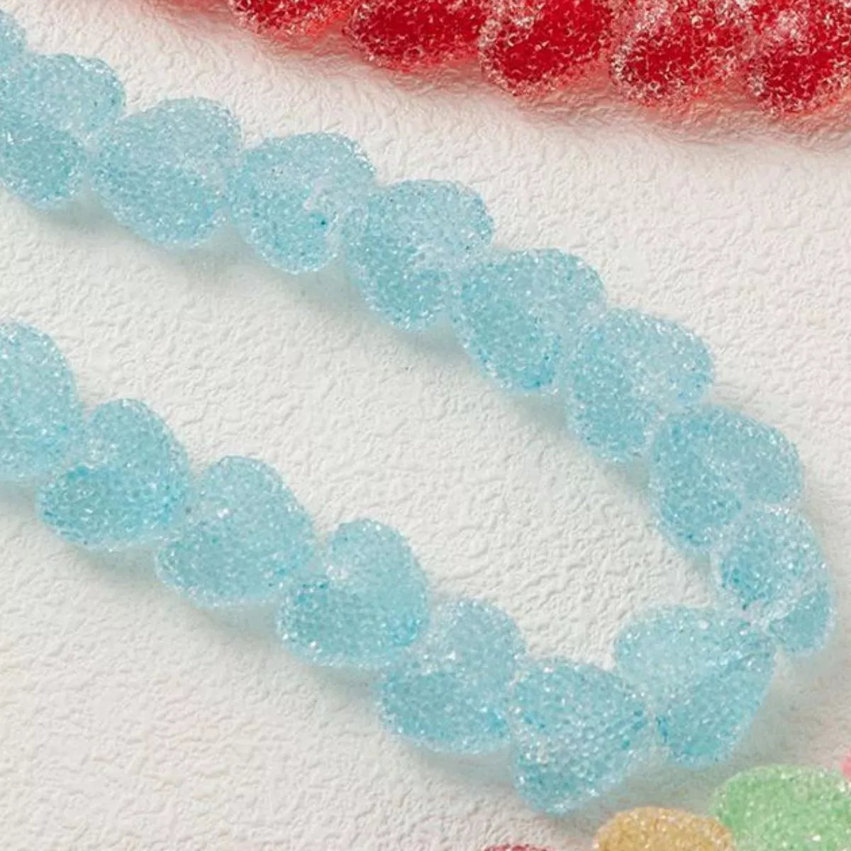 Colorful Resin Heart Necklace