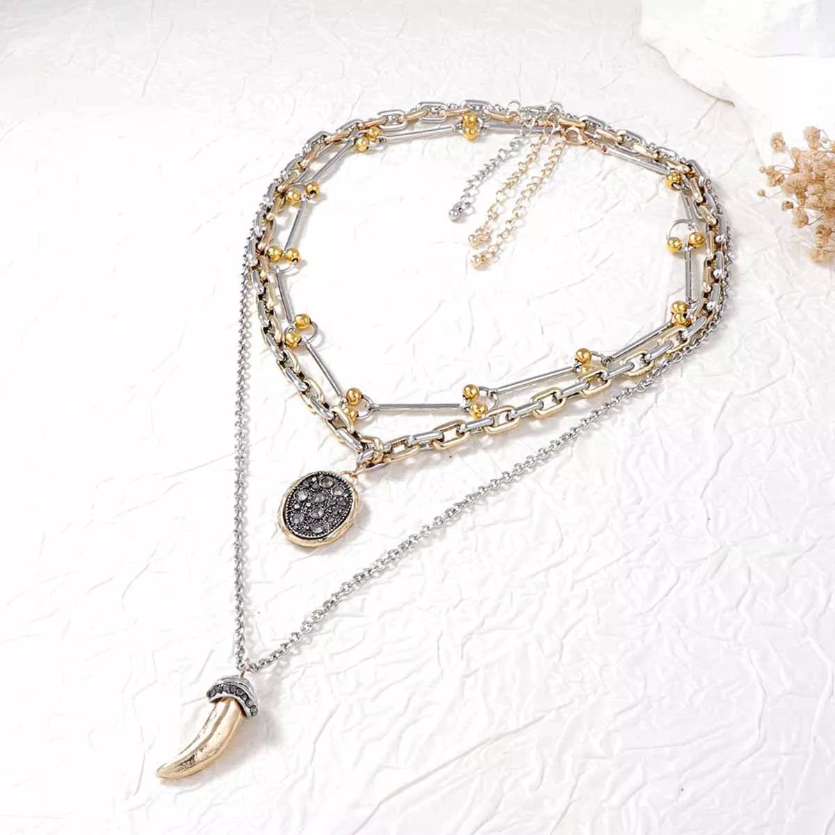 3 Piece Chain Pendant Necklace