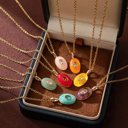 Natural Stone Pendant Necklace