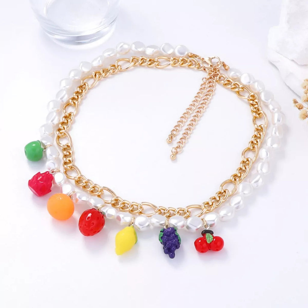 Colorful Charm Double Layered Necklace